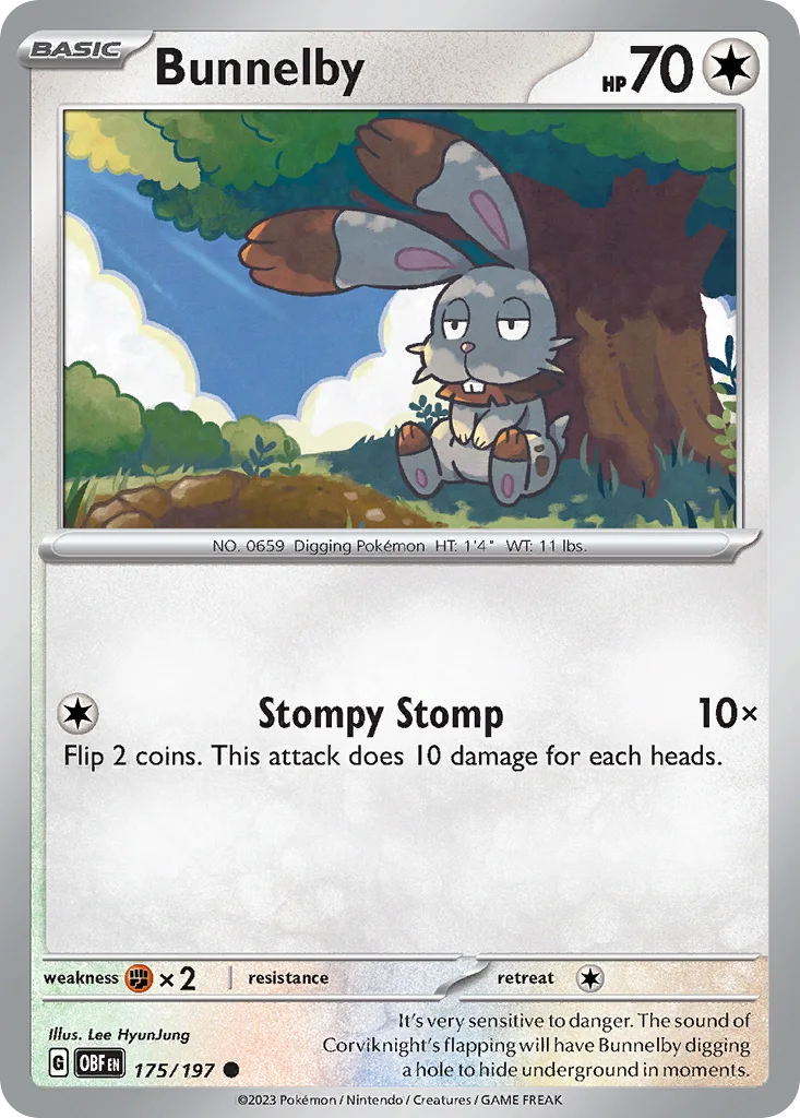 Bunnelby 175/197 SV03: Obsidian Flames (Normal)