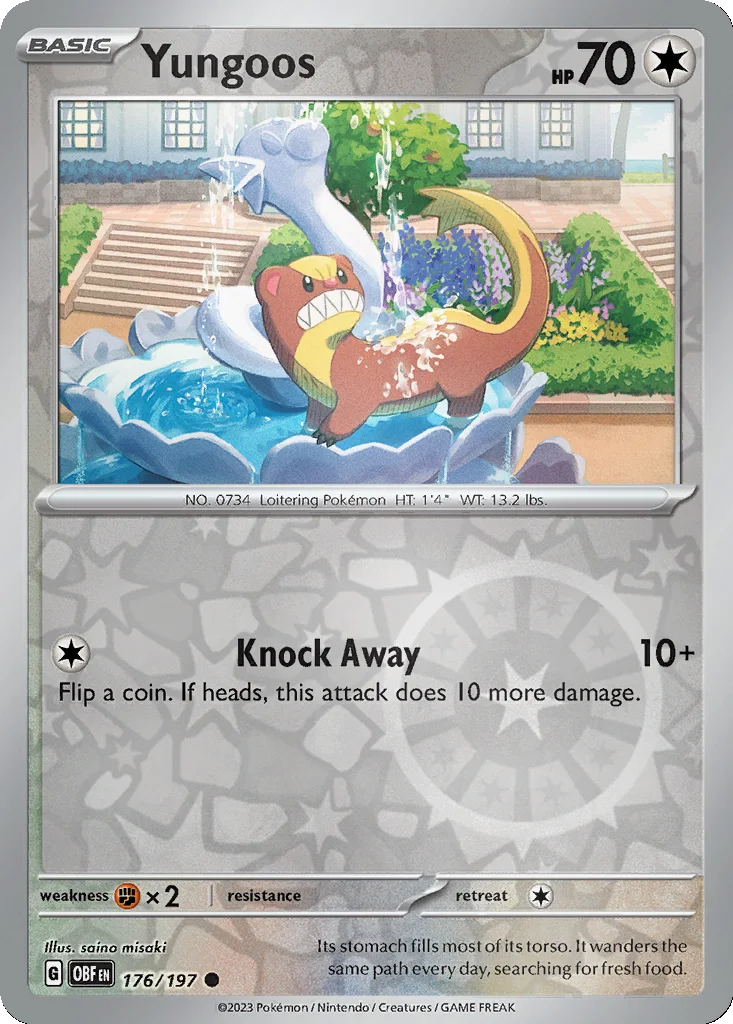 Yungoos 176/197 SV03: Obsidian Flames (Reverse holo)