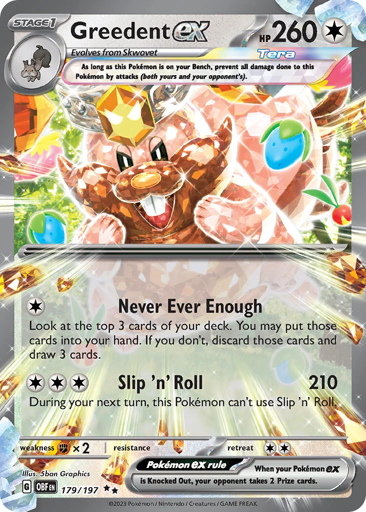 Greedent ex 179/197 Obsidian Flames (Holo)
