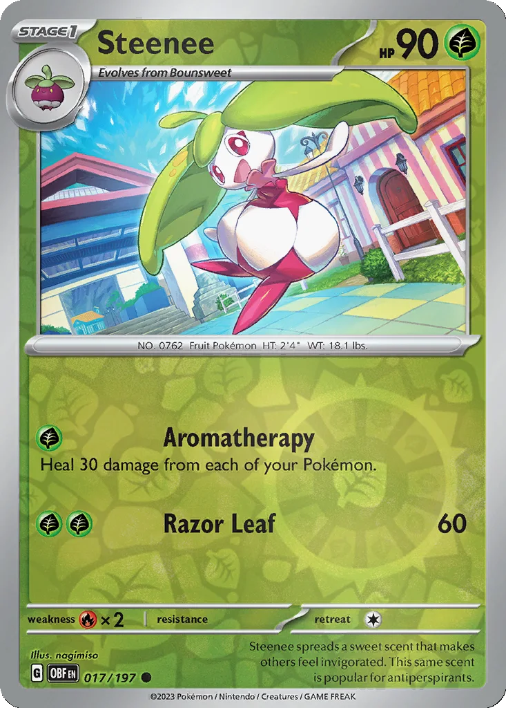 Steenee 017/197 Obsidian Flames (Reverse holo)