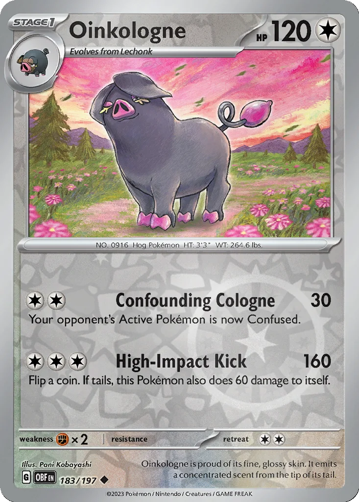 Oinkologne 183/197 Obsidian Flames (Reverse holo)