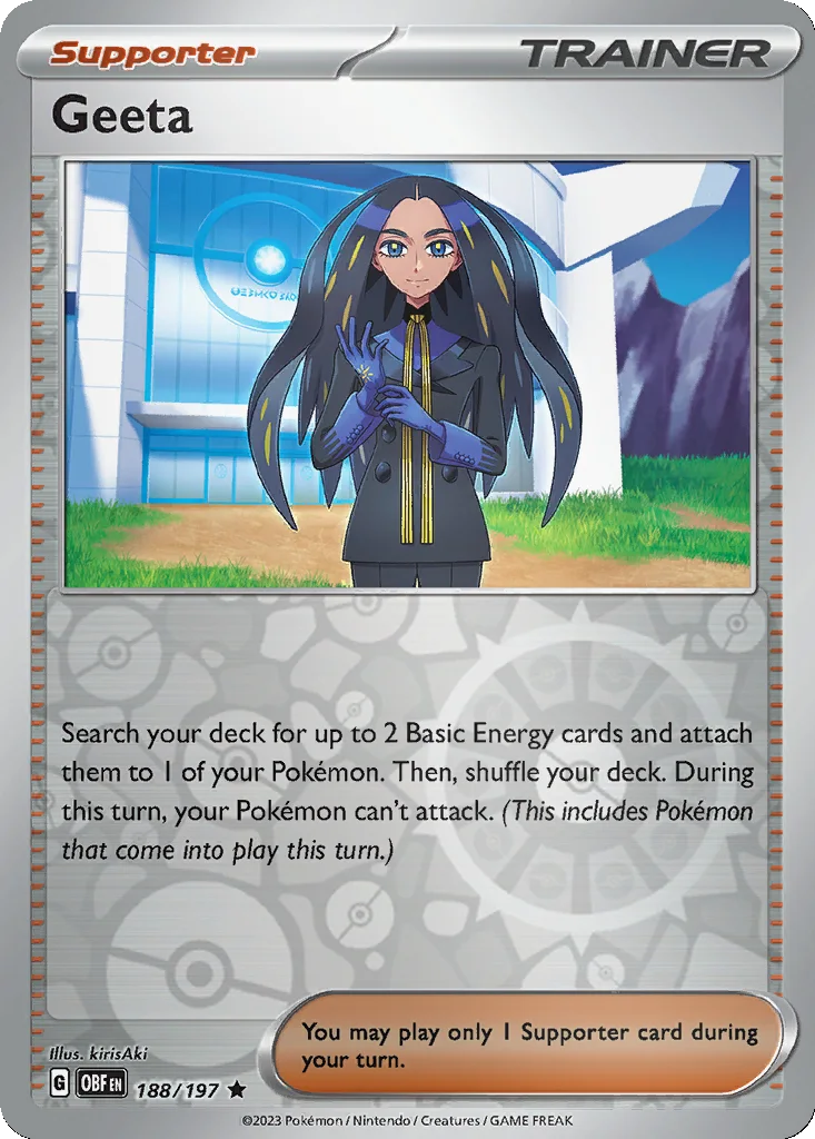 Geeta 188/197 SV03: Obsidian Flames (Reverse holo)