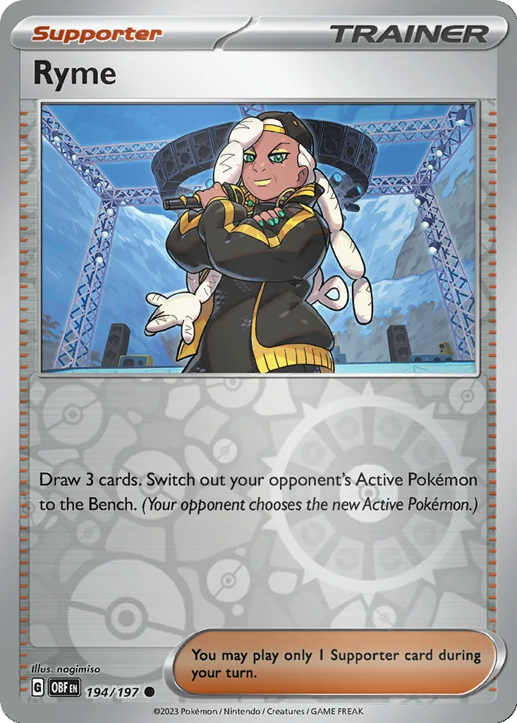 Ryme 194/197 Obsidian Flames (Reverse holo)