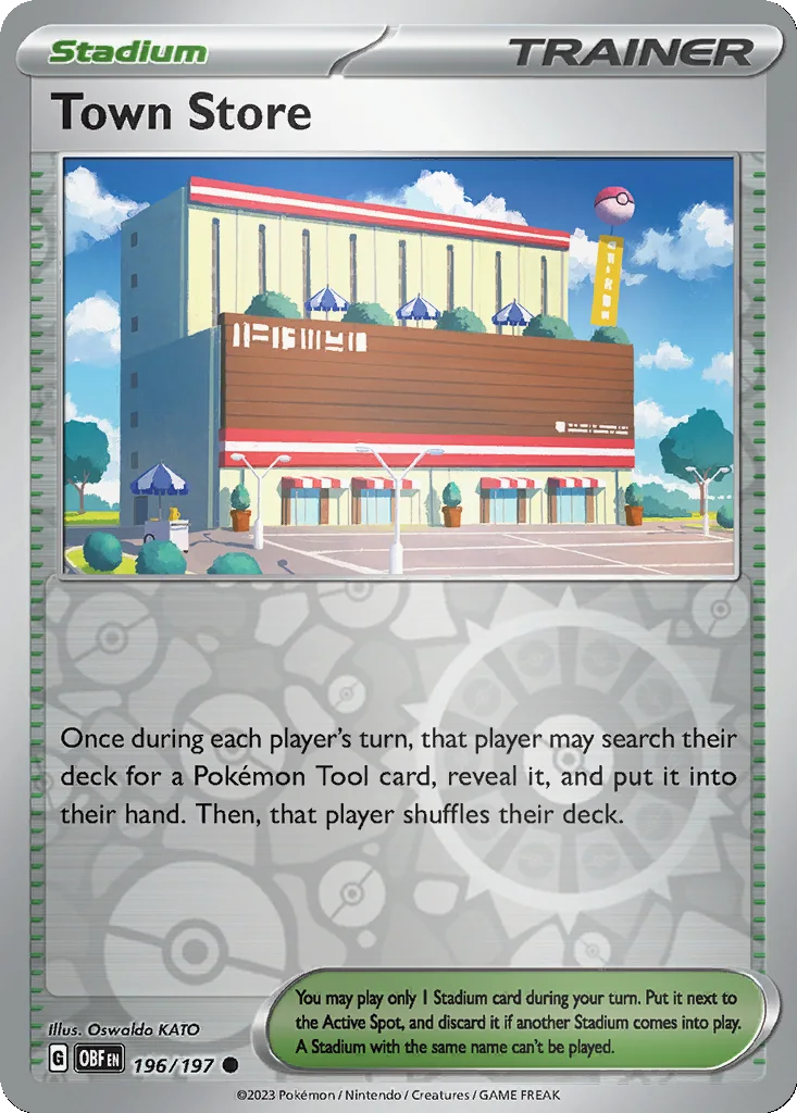 Town Store 196/197 Obsidian Flames (Reverse holo)