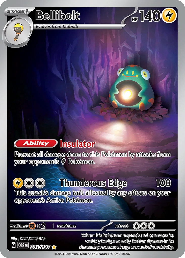 Bellibolt 201/197 Obsidian Flames (Holo)