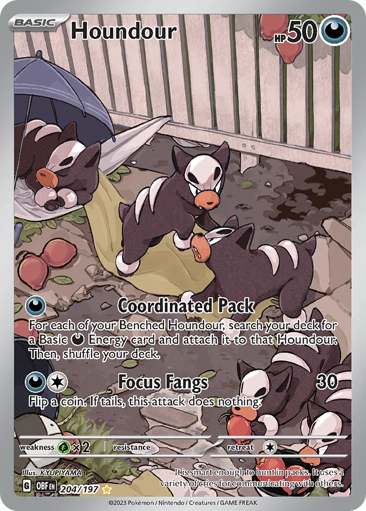 Houndour 204/197 Obsidian Flames (Holo)