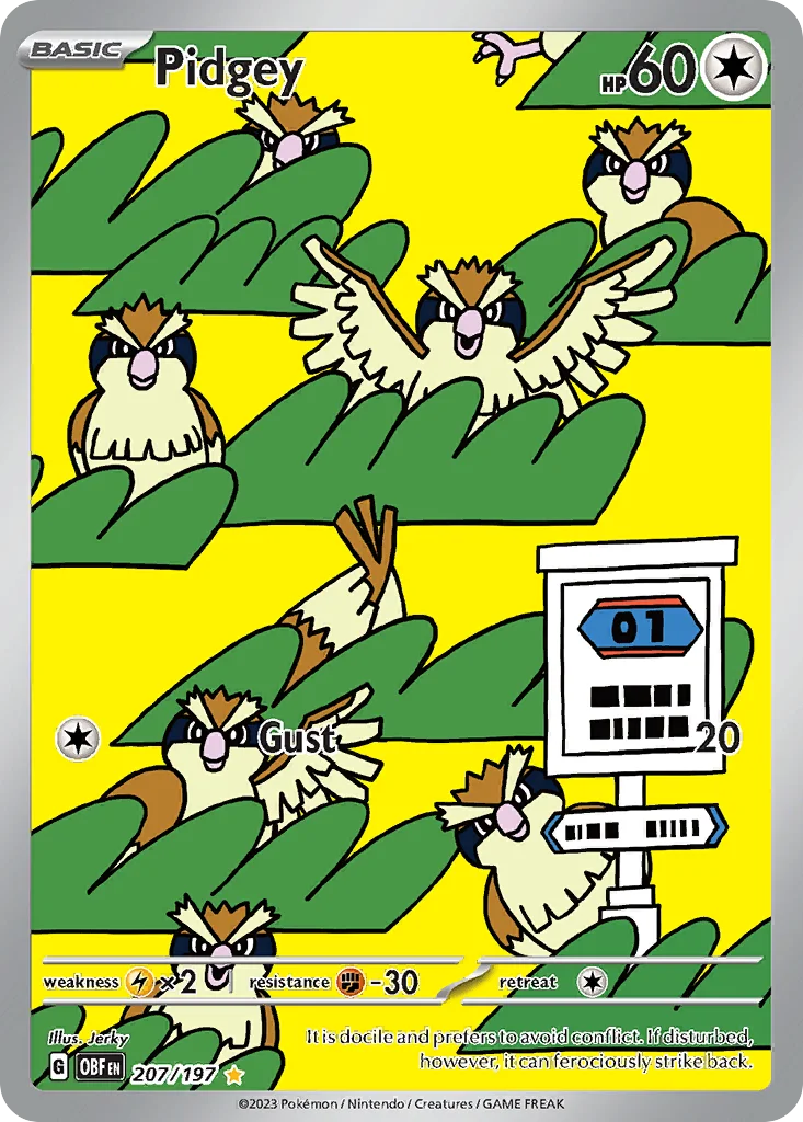 Pidgey 207/197 Obsidian Flames (Holo)