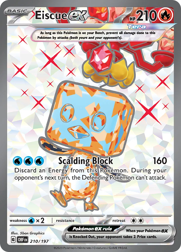 Eiscue ex 210/197 Obsidian Flames (Holo)