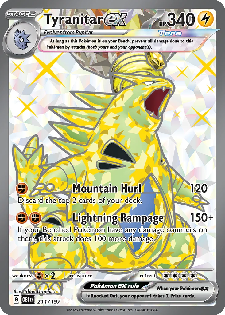 Tyranitar ex 211/197 Obsidian Flames (Holo)