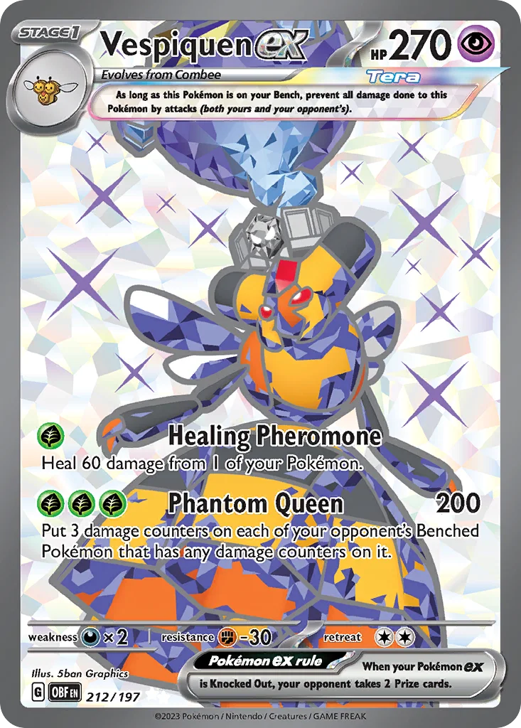 Vespiquen ex 212/197 Obsidian Flames (Holo)