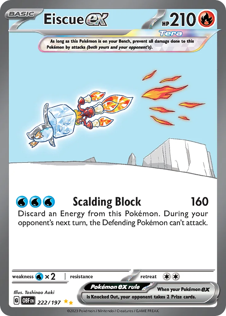 Eiscue ex 222/197 Obsidian Flames (Holo)