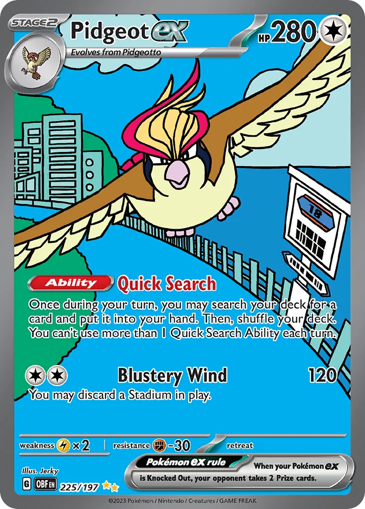 Pidgeot ex 225/197 Obsidian Flames (Holo)