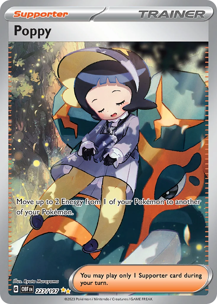 Poppy 227/197 Obsidian Flames (Holo)