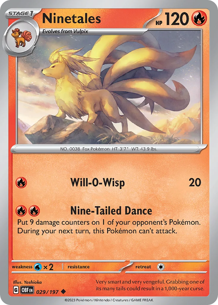 Ninetales 029/197 SV03: Obsidian Flames (Normal)