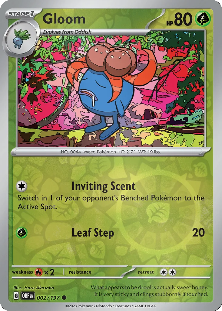 Gloom 002/197 Obsidian Flames (Reverse holo)