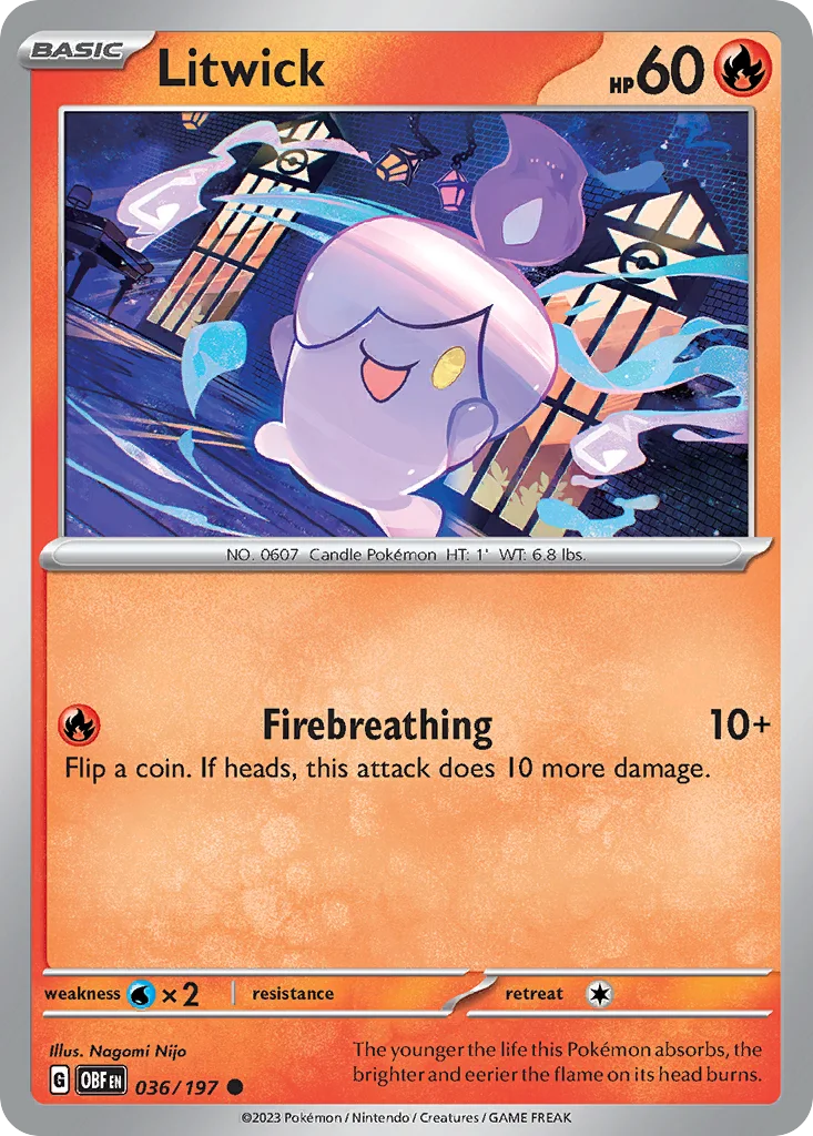 Litwick 036/197 SV03: Obsidian Flames (Normal)
