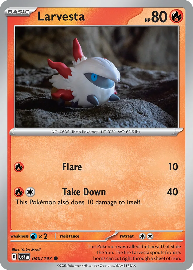 Larvesta 040/197 SV03: Obsidian Flames (Normal)