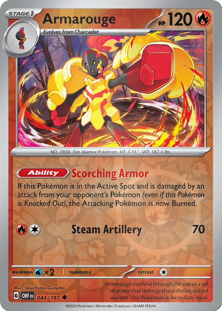 Armarouge 044/197 Obsidian Flames (Reverse holo)