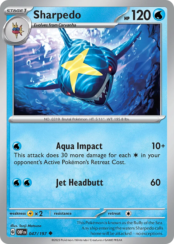 Sharpedo 047/197 SV03: Obsidian Flames (Normal)