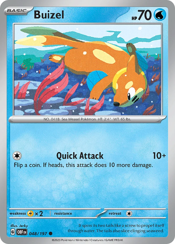 Buizel 048/197 SV03: Obsidian Flames (Normal)