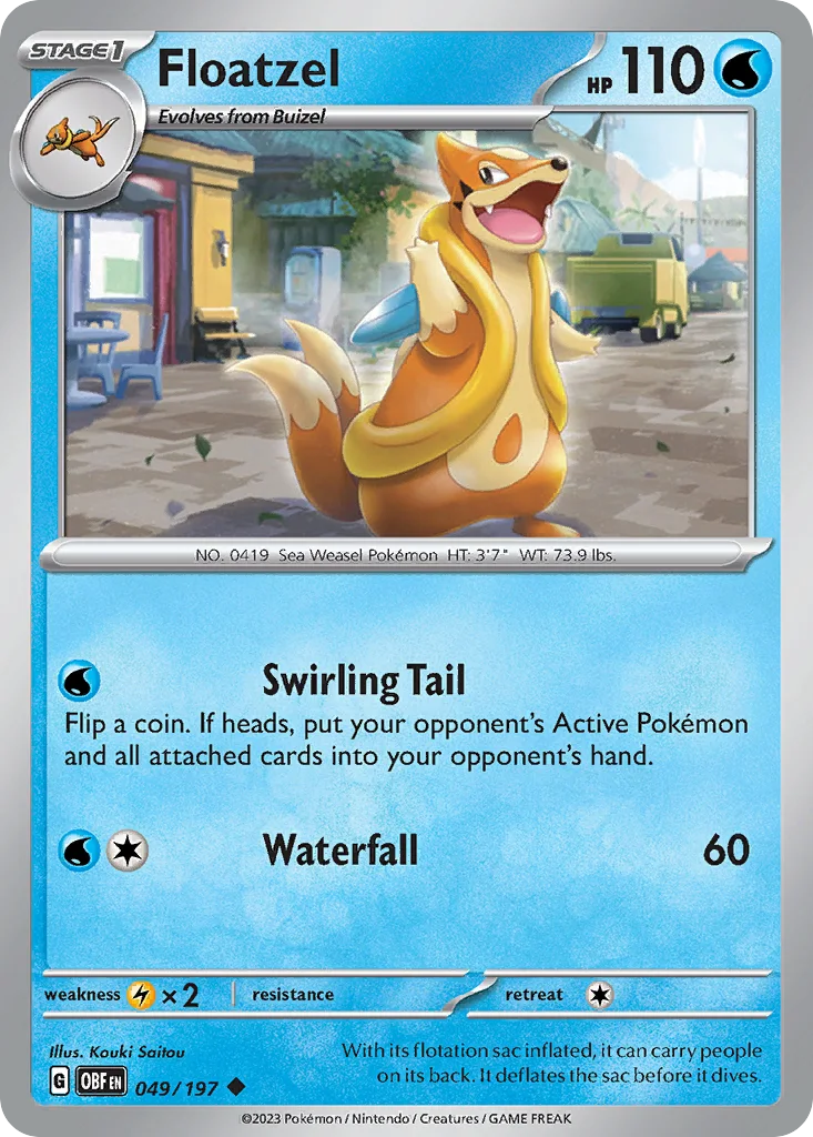 Floatzel 049/197 SV03: Obsidian Flames (Normal)