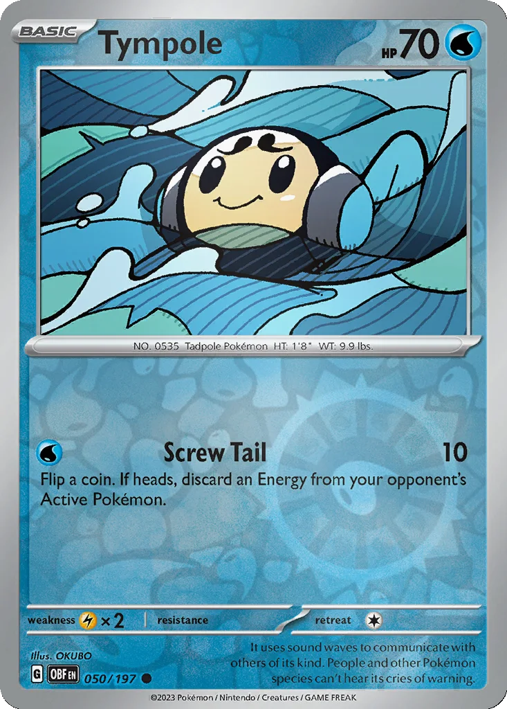 Tympole 050/197 Obsidian Flames (Reverse holo)