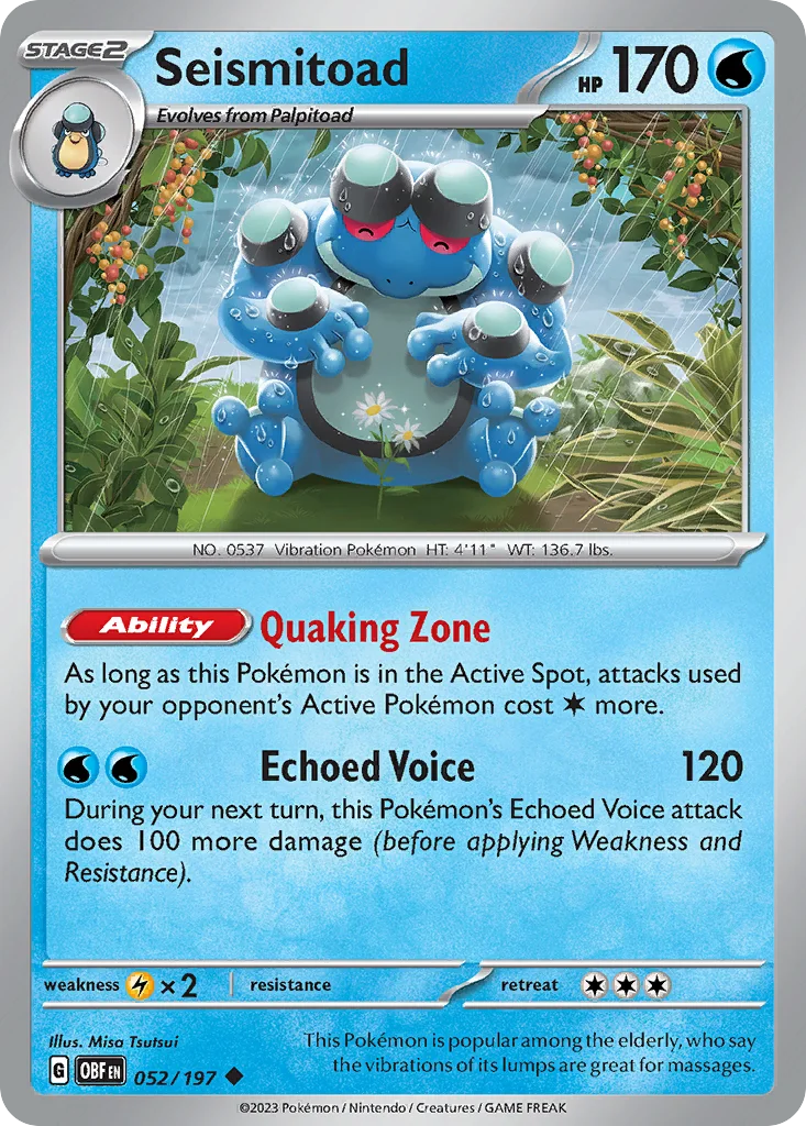 Seismitoad 052/197 SV03: Obsidian Flames (Normal)