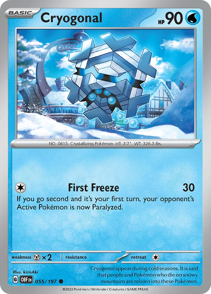 Cryogonal 055/197 SV03: Obsidian Flames (Normal)