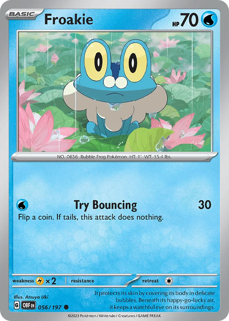 Froakie 056/197 Obsidian Flames (Cosmos Holo)