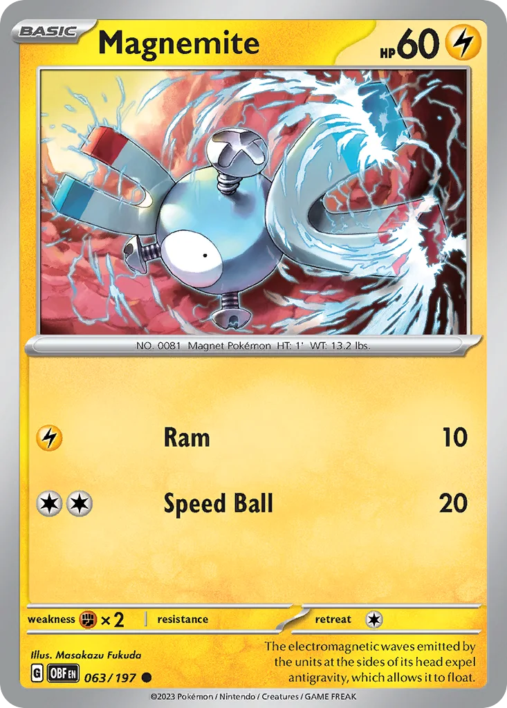 Magnemite 063/197 SV03: Obsidian Flames (Normal)