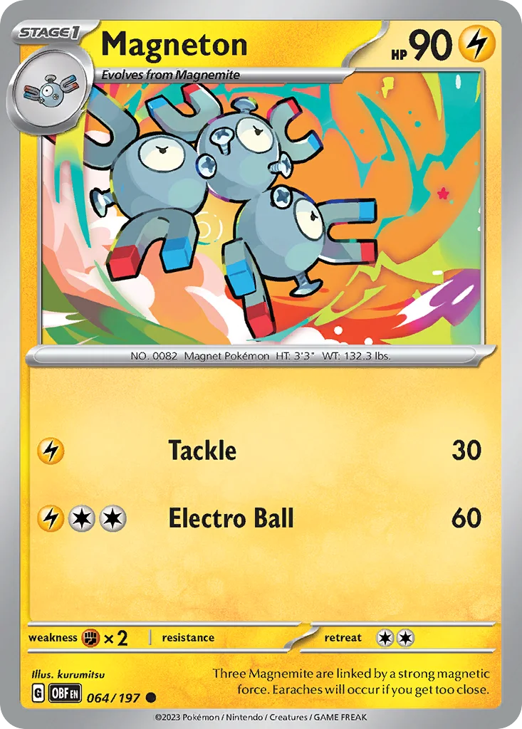 Magneton 064/197 Obsidian Flames (Normal)