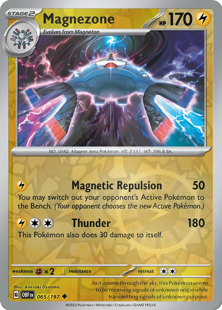 Magnezone 065/197 SV03: Obsidian Flames (Reverse holo)