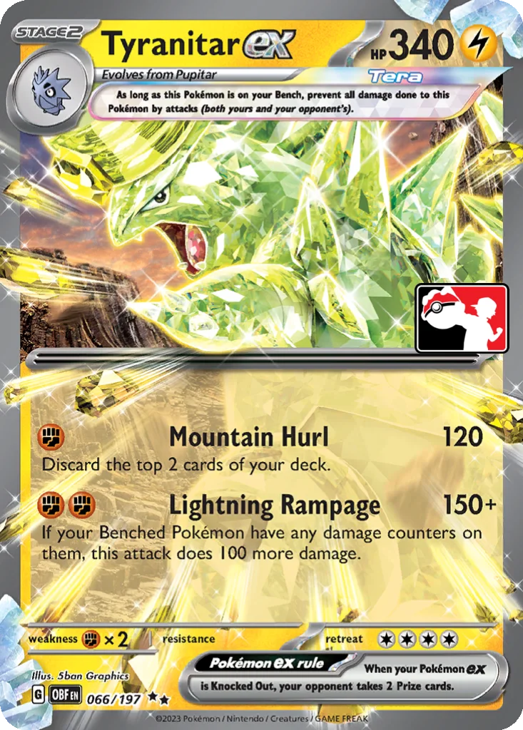 Tyranitar ex 066/197 Obsidian Flames (Play! Pokémon)