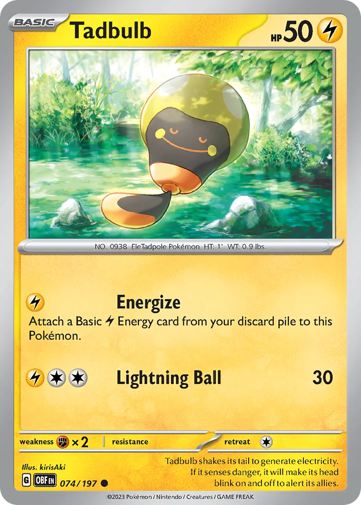 Tadbulb 074/197 SV03: Obsidian Flames (Normal)