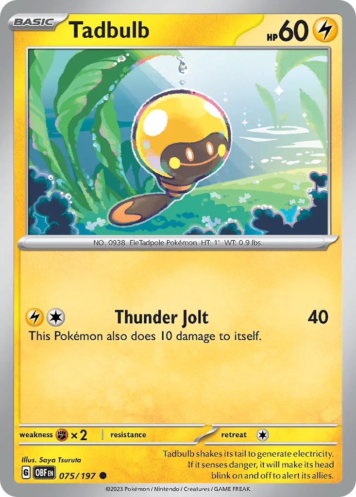 Tadbulb 075/197 Obsidian Flames (Normal)