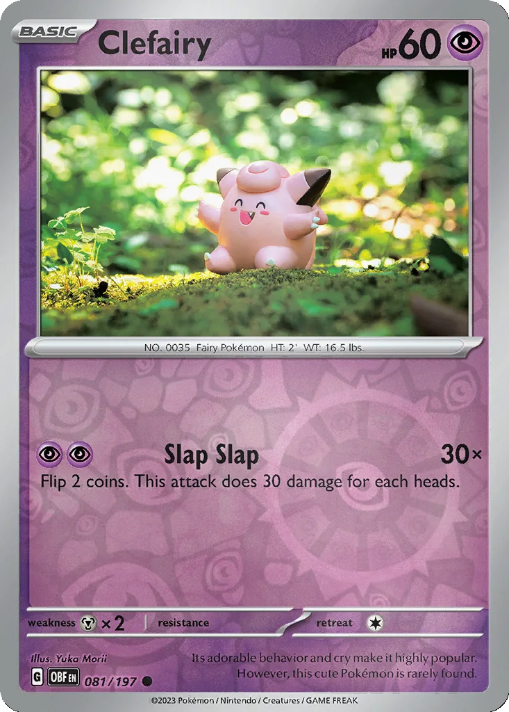 Clefairy 081/197 Obsidian Flames (Reverse holo)