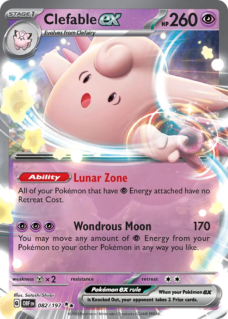 Clefable ex 082/197 Obsidian Flames (Holo)