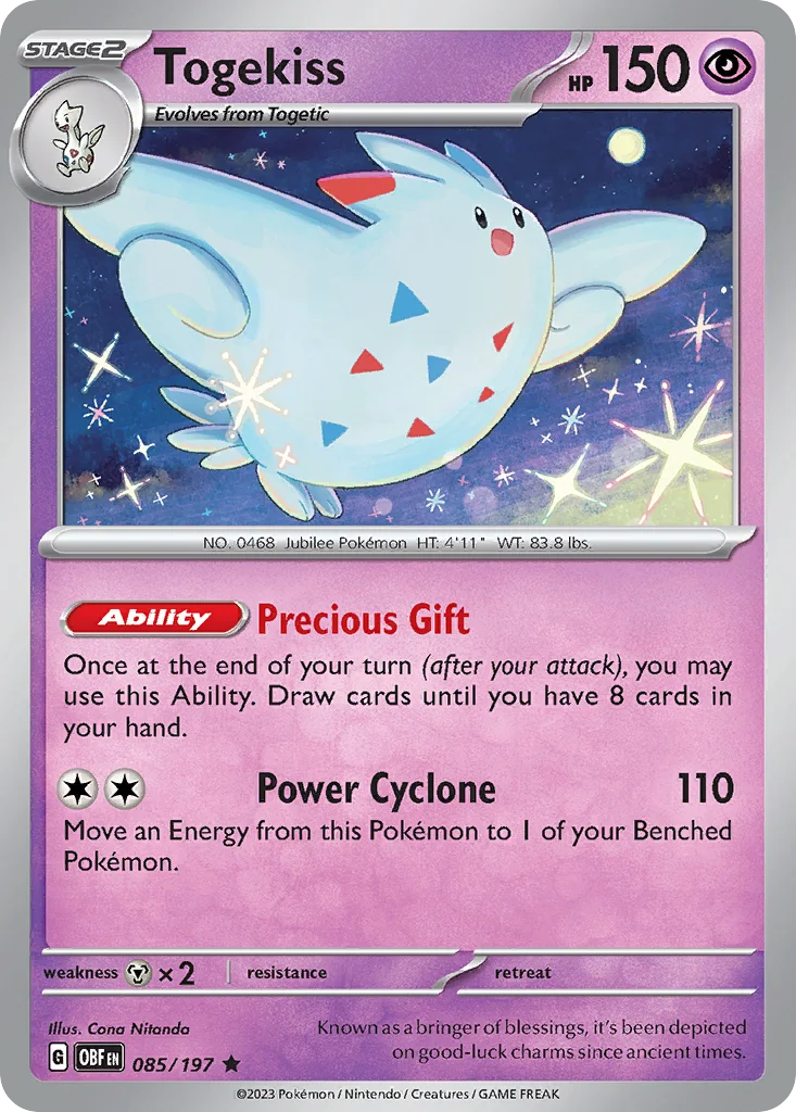 Togekiss 085/197 SV03: Obsidian Flames (Holo)