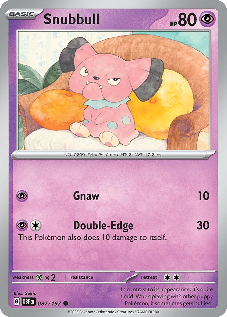 Snubbull 087/197 Obsidian Flames (Normal)