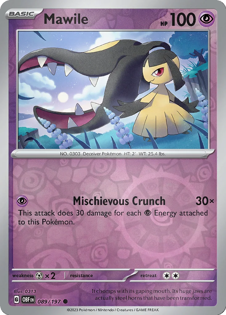 Mawile 089/197 Obsidian Flames (Reverse holo)
