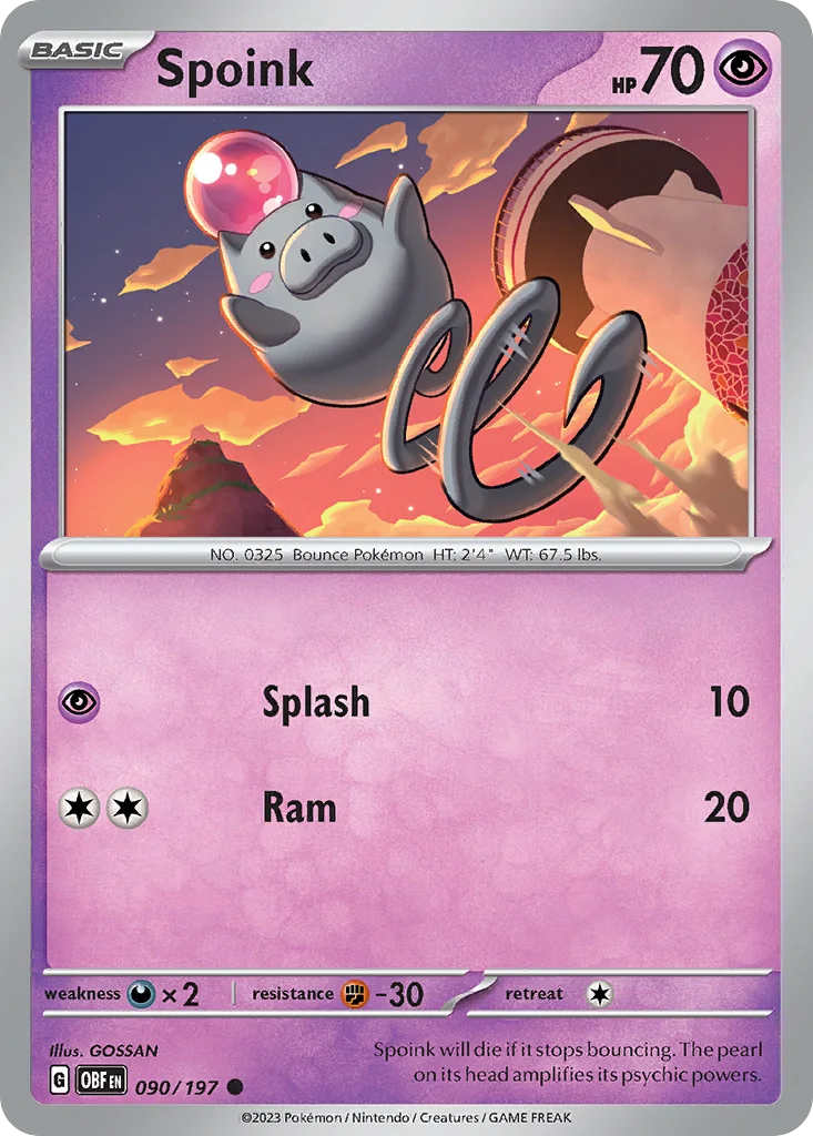 Spoink 090/197 SV03: Obsidian Flames (Normal)