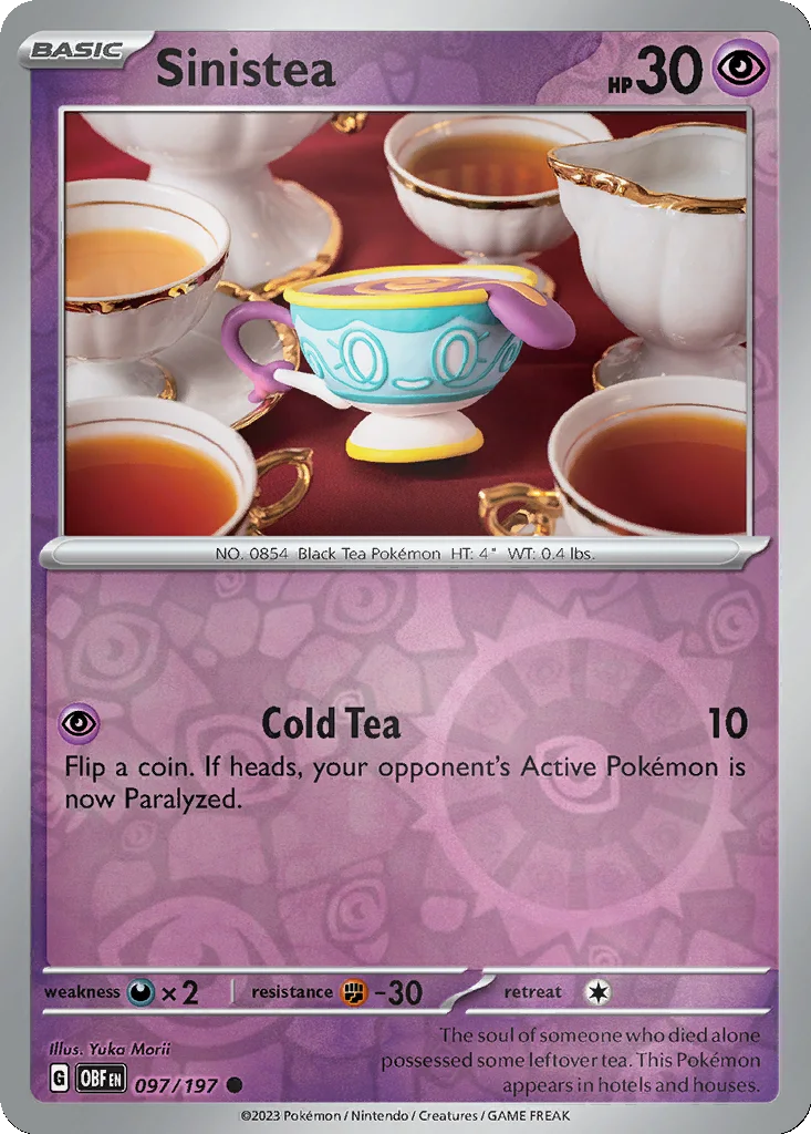 Sinistea 097/197 Obsidian Flames (Reverse holo)