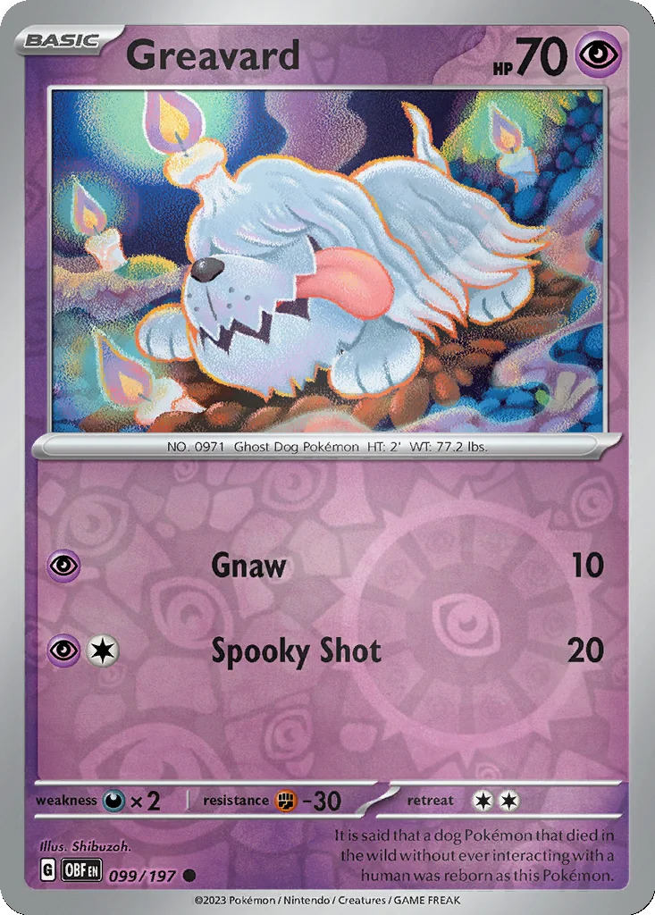 Greavard 099/197 Obsidian Flames (Reverse holo)