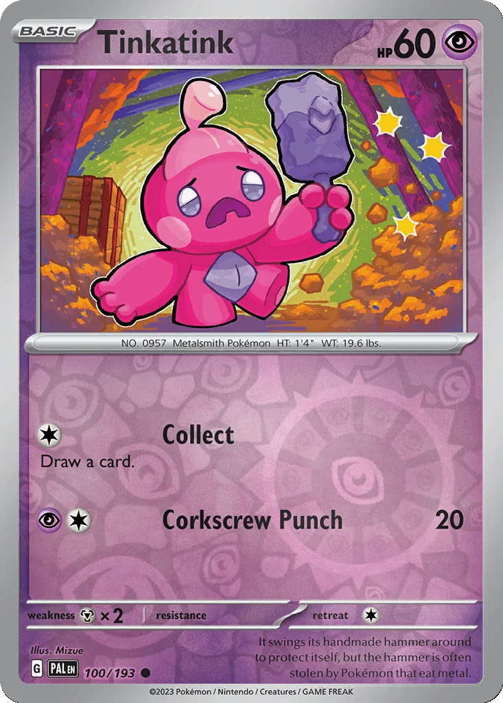 Tinkatink 100/193 Paldea Evolved (Reverse holo)