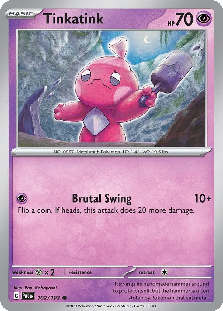 Tinkatink 102/193 Paldea Evolved (Normal)