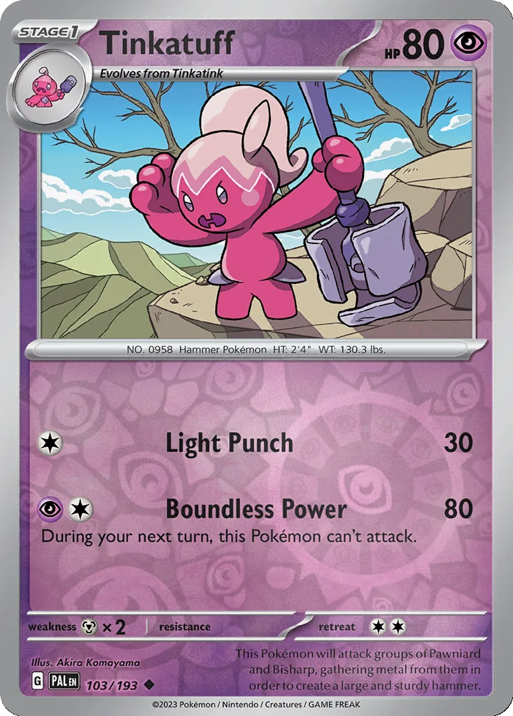 Tinkatuff 103/193 Paldea Evolved (Reverse holo)
