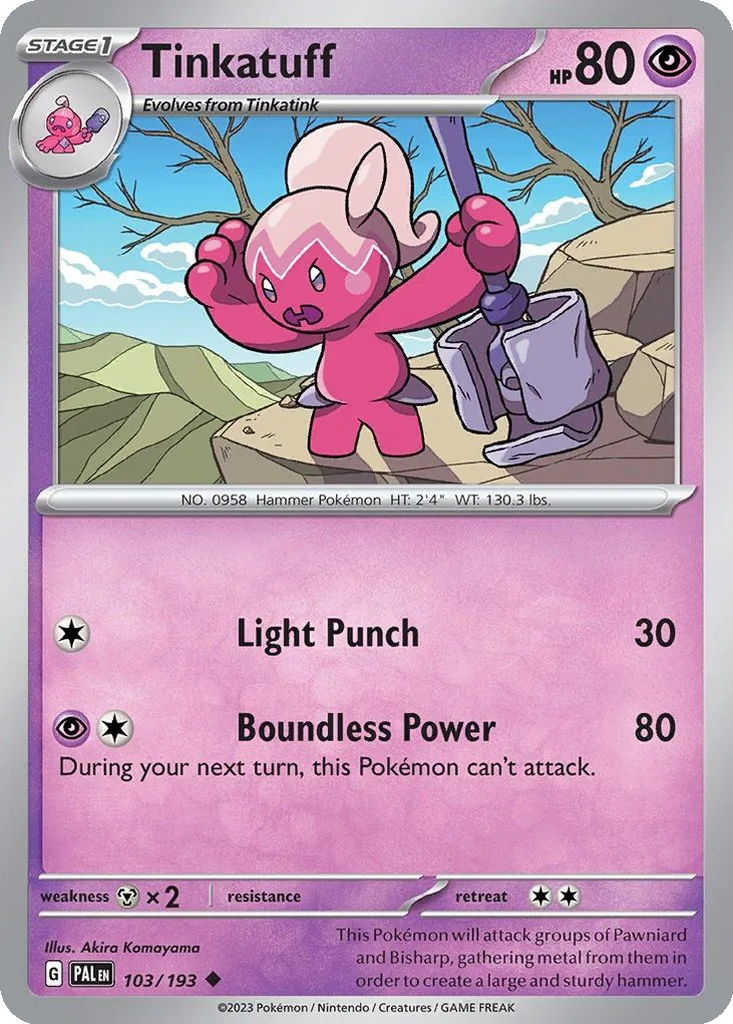Tinkatuff 103/193 Paldea Evolved (Normal)