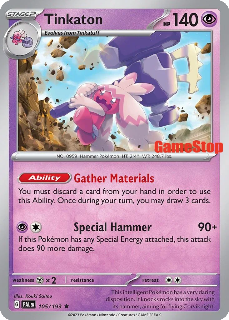 Tinkaton 105/193 Paldea Evolved (GameStop)