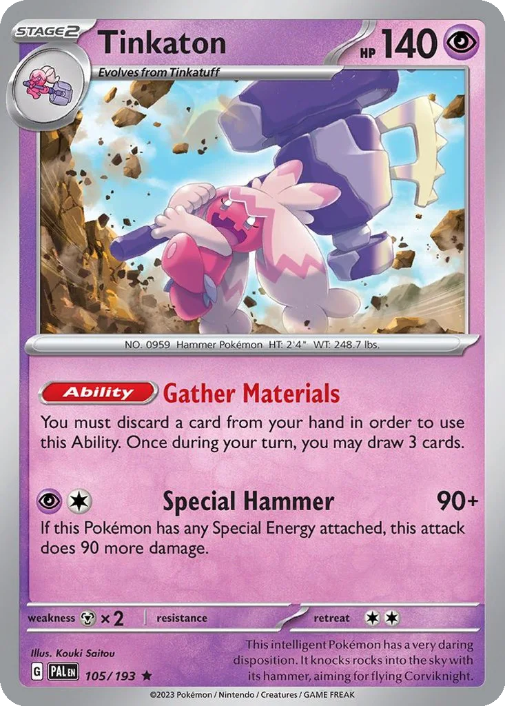 Tinkaton 105/193 Paldea Evolved (Non-Holo)