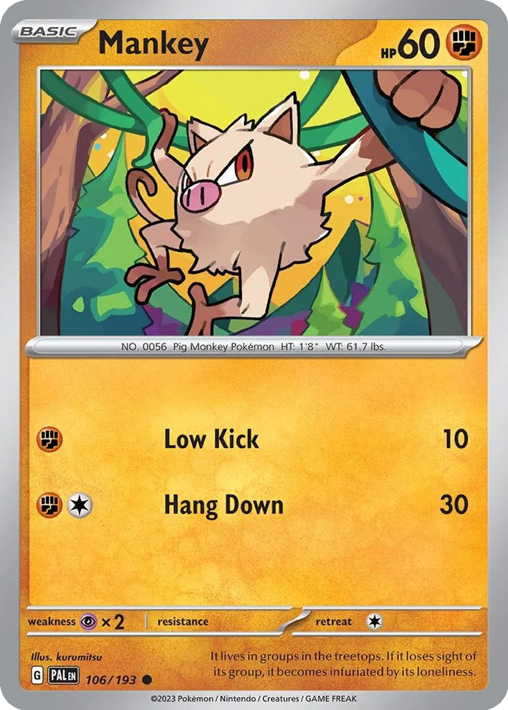 Mankey 106/193 Paldea Evolved (Normal)